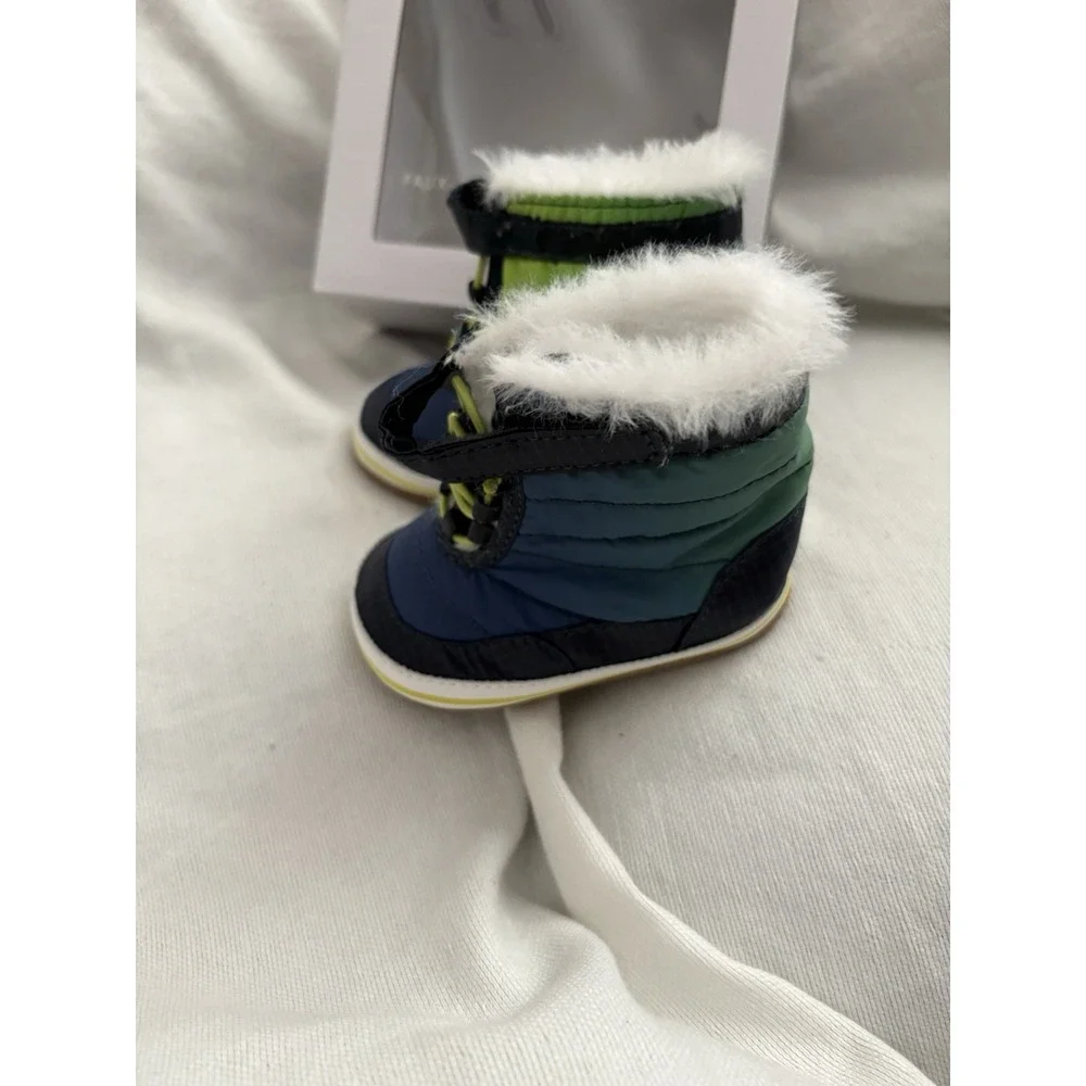 NEW ROBEEZ First Kicks Boys 6-9 Months Aspen Navy Booties ROBEEZ BABY SHOES - Picture 4 of 11